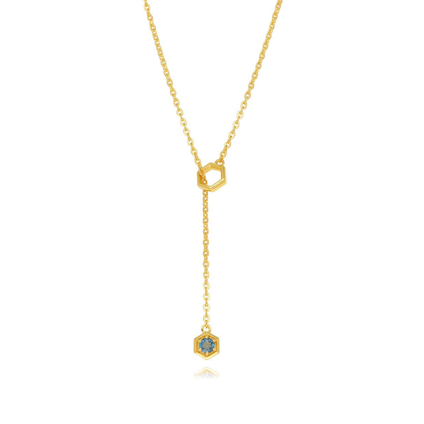 Collana moderna Glam Lariat con topazio