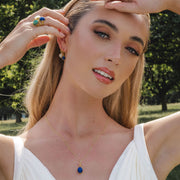 Anello irregolare B Gemma Argento 925 Oro giallo Lapislazzuli