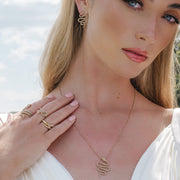 Collana serpente in argento 925 placcato oro con marcasite